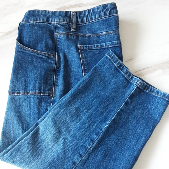 LIZ & CO. DENIM STRETCH HIGH WAIST CAPRI JEANS SZ 16W - Picture 8 of 9